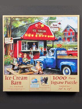 SunsOut Ice Cream Barn 1000 Piece Jigsaw Puzzle